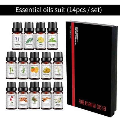 Caja de 14 aceites esenciales transfronterizos unilaterales unisex, paquete de 14, set corporal de 10 ml