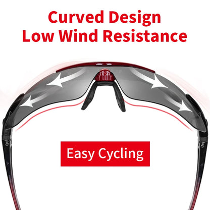 Gafas de sol deportivas polarizadas ROCKBROS para hombre, ciclismo de carretera, gafas de protección para ciclismo de montaña, 5 lentes