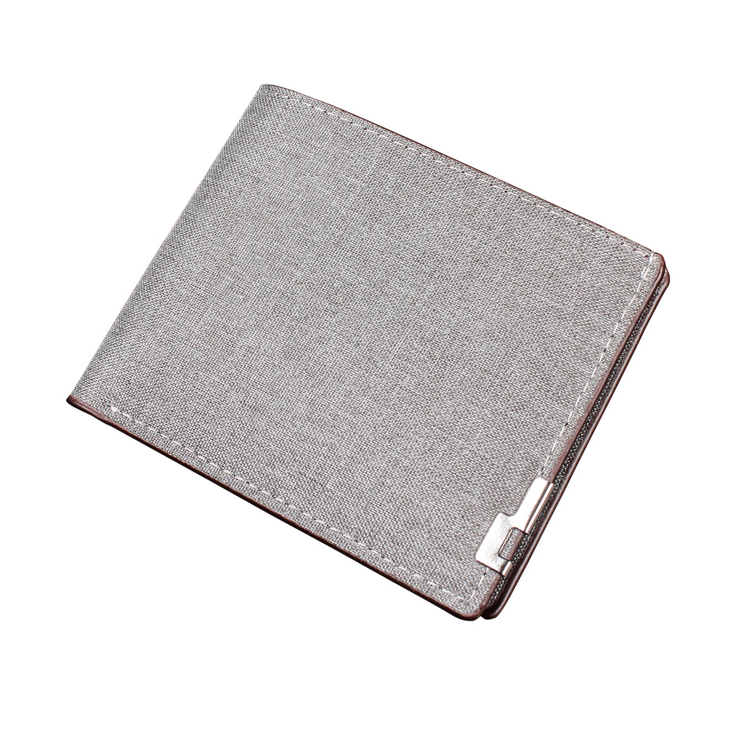 Cartera corta de lona para hombre
