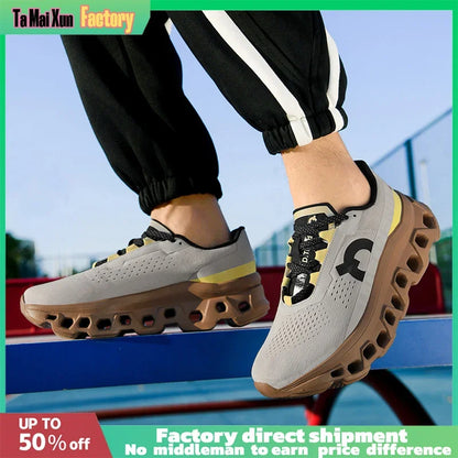 Zapatos deportivos de diseño hueco para hombre: ligeros y transpirables