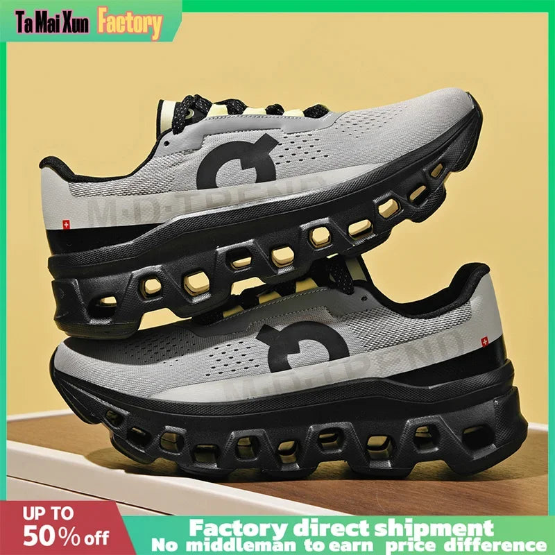 Zapatos deportivos de diseño hueco para hombre: ligeros y transpirables