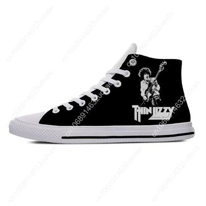 Lizzy Hard Rock Band - Zapatillas de tela informales, ligeras, transpirables y con estampado 3D, para hombre y mujer