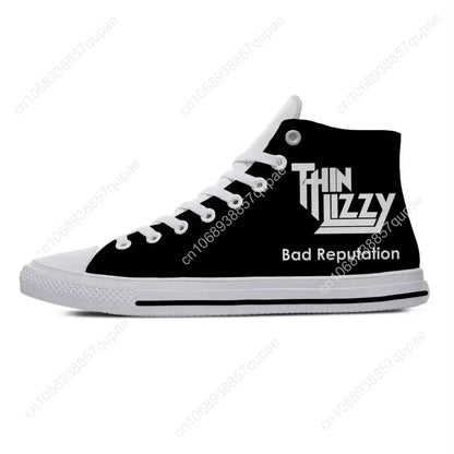 Lizzy Hard Rock Band - Zapatillas de tela informales, ligeras, transpirables y con estampado 3D, para hombre y mujer