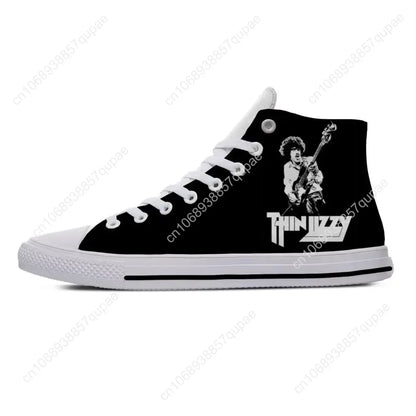 Lizzy Hard Rock Band - Zapatillas de tela informales, ligeras, transpirables y con estampado 3D, para hombre y mujer