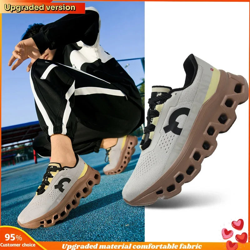 Zapatos deportivos de diseño hueco para hombre: ligeros y transpirables